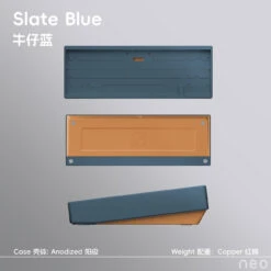 [Group Buy] Neo65 Core Plus Keyboard Kit -Qwertyqop Store Anodized Slate Blue Copper weight