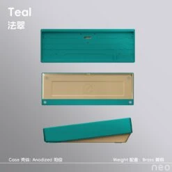 [Group Buy] Neo65 Core Plus Keyboard Kit -Qwertyqop Store Anodized Teal Brass weight 11f12425 3e2e 4a02 a526 75515ed4b4d6