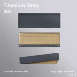 [Group Buy] Neo65 Core Plus Keyboard Kit -Qwertyqop Store Anodized Titanium Grey Brass weight