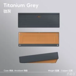 [Group Buy] Neo65 Core Plus Keyboard Kit -Qwertyqop Store Anodized Titanium Grey Copper weight
