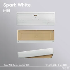 [Group Buy] Neo65 Core Plus Keyboard Kit -Qwertyqop Store Spray coated Spark White Brass weight