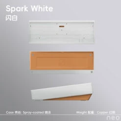 [Group Buy] Neo65 Core Plus Keyboard Kit -Qwertyqop Store Spray coated Spark White Copper weight